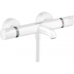 Hansgrohe Ecostat Thermostatic bath mixer Comfort for exposed installation, Matt white (13114700)