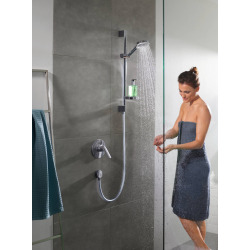 Hansgrohe Ecostat universal Set Thermostatic bath/shower mixer + Crometta Vario shower set with soap dish (13123000-Crometta2)