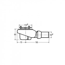 Villeroy & Boch Tempoplex Plus drain 90 mm, without cover (U90881299)