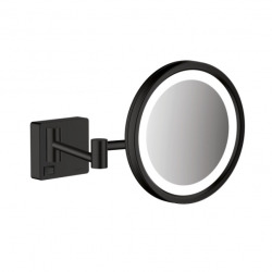 Hansgrohe AddStoris Wall-mounted cosmetic mirror with LED lighting, Matt black (41790670)