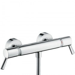 Hansgrohe Ecostat Thermostatic shower mixer Comfort Care for exposed installation with extra long handles, Chrome (13117000)